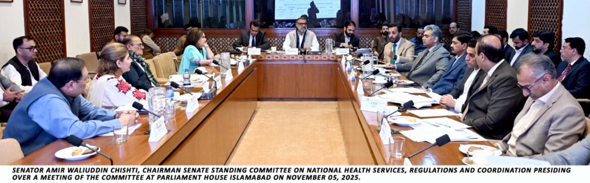 Senator Amir Waliuddin Chishti chairs Senate Committee meeting on national health reforms and polio awareness