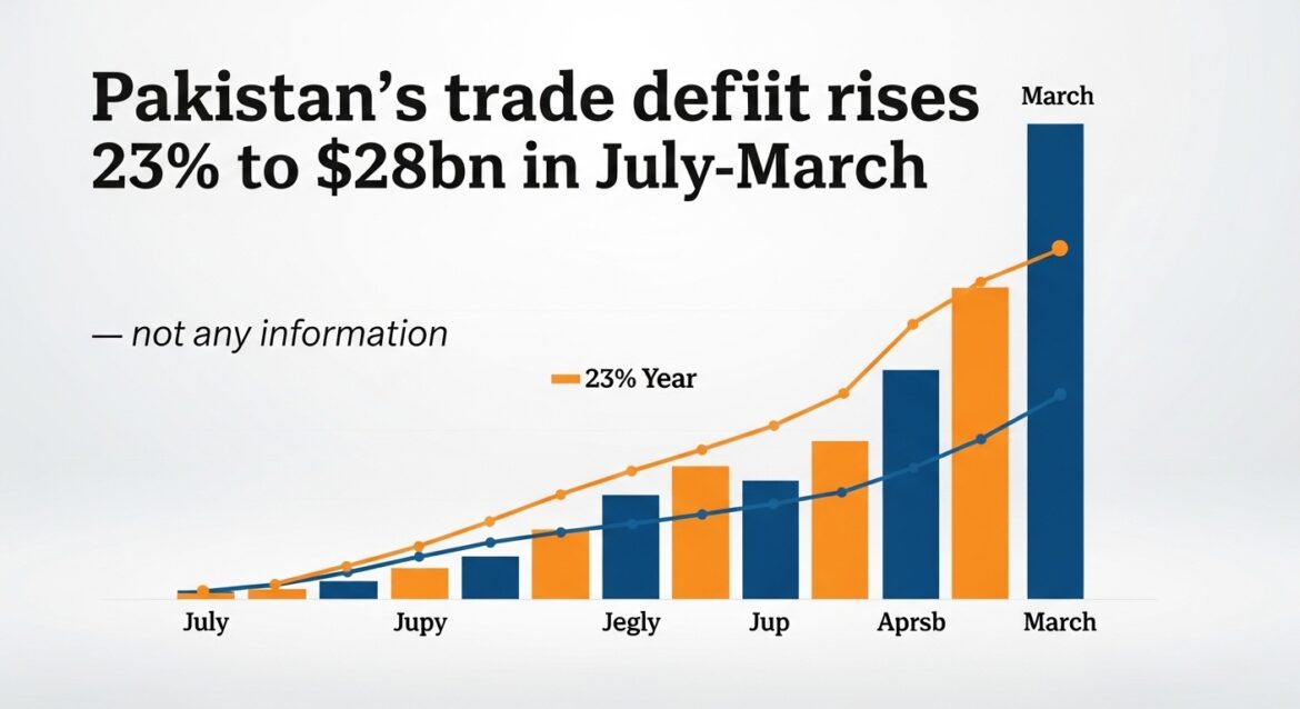 Pakistan’s trade deficit rises 23% to $28bn in July-March